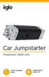 Car Jumpstarter. Powerbank mah EMERGENCY BACK-UP PEAK CURRENT 650A