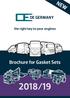NEW. the right key to your engines. Brochure for Gasket Sets