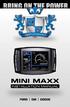 Warning! 2 Mini Maxx Installation Manual