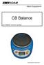 Adam Equipment. CB Balance. (P.N Revision B1, Apr 2014)