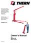Owner s Manual For Model 548 Floor Crane ORIGINAL TEXT