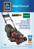 User Manual CC 4 STROKE, ELECTRIC START, SELF PROPELLED, PETROL LAWN MOWER WITH SIDE DISCHARGE & MULCH FUNCTION 20V.