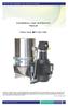 Installation, User and Service Manual. Filter Unit WP1-B2-200