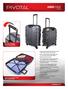 HARD CASE suitcase. Patented Throttle Suspension Handle. Spacious and deep interior with a lined divider. pivotalgear.com