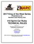 2017 King of the West Series Presented by the Northern Auto Racing Club. 410 Sprint Car Rules TECHNICAL RULES
