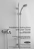 Installation Instructions and User Guide. Tel : NEWTEAM 100 SERIES THERMOSTATIC MIXER SHOWER