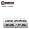 Owner s Manual ELECTRIC GENERADORS R7100DP / G7100G
