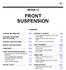 FRONT SUSPENSION GROUP CONTENTS GENERAL INFORMATION ON-VEHICLE SERVICE FASTENER TIGHTENING SPECIFICATIONS...