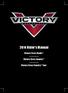 2014 Rider s Manual. Victory Cross Roads. Victory Cross Country