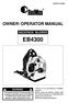 EB4300 OWNER/ OPERATOR MANUAL BACKPACK BLOWER WARNING (809)