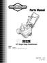 Reproduction. Not for. Parts Manual SS22E. 22 Single Stage Snowthrower. Models. Manual Part No