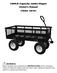 1400LB Capacity Jumbo Wagon Owner s Manual ITEM# 59701