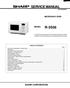 SERVICE MANUAL R-3S56 SHARP CORPORATION MICROWAVE OVEN MODEL