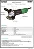Product Information G10SQ(H1) 4 (100mm) Angle Grinder