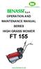 OPERATION AND MAINTENANCE MANUAL SERIES HIGH GRASS MOWER FT