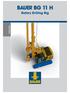 BAUER BG 11 H Rotary Drilling Rig