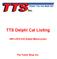 TTS Delphi Cal Listing