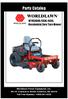 Parts Catalog. WYRZ46XS/50XL/60XL Residential Zero Turn Mower. Table of Contents