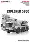 EXPLORER USt capacity class All terrain crane Datasheet imperial