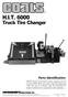 H.I.T Truck Tire Changer. Parts Identification